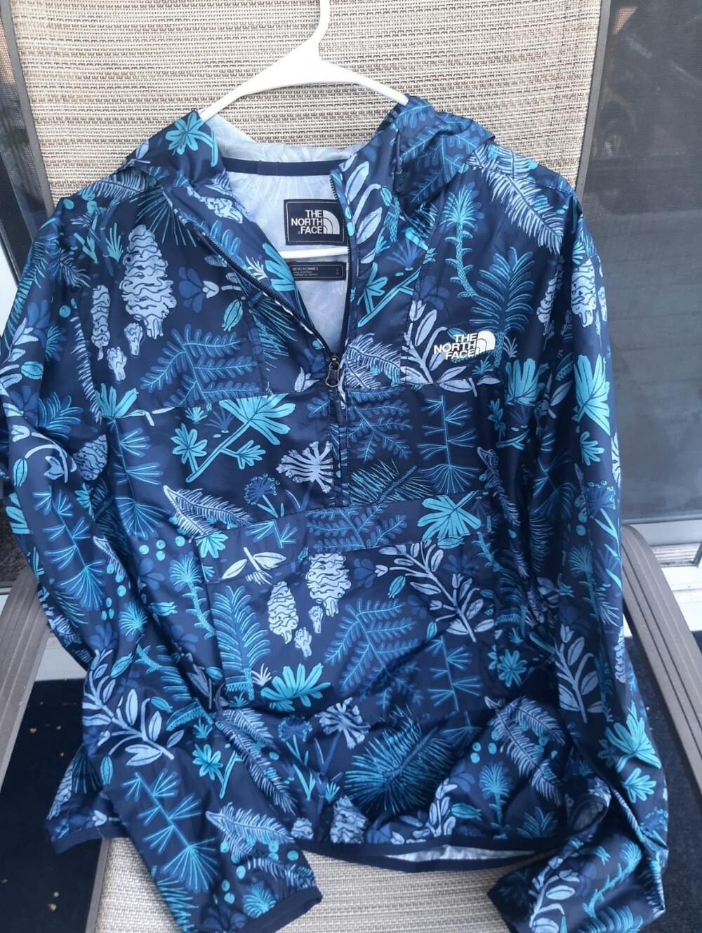 The North Face Navy & Teal Floral Anorak Jacket